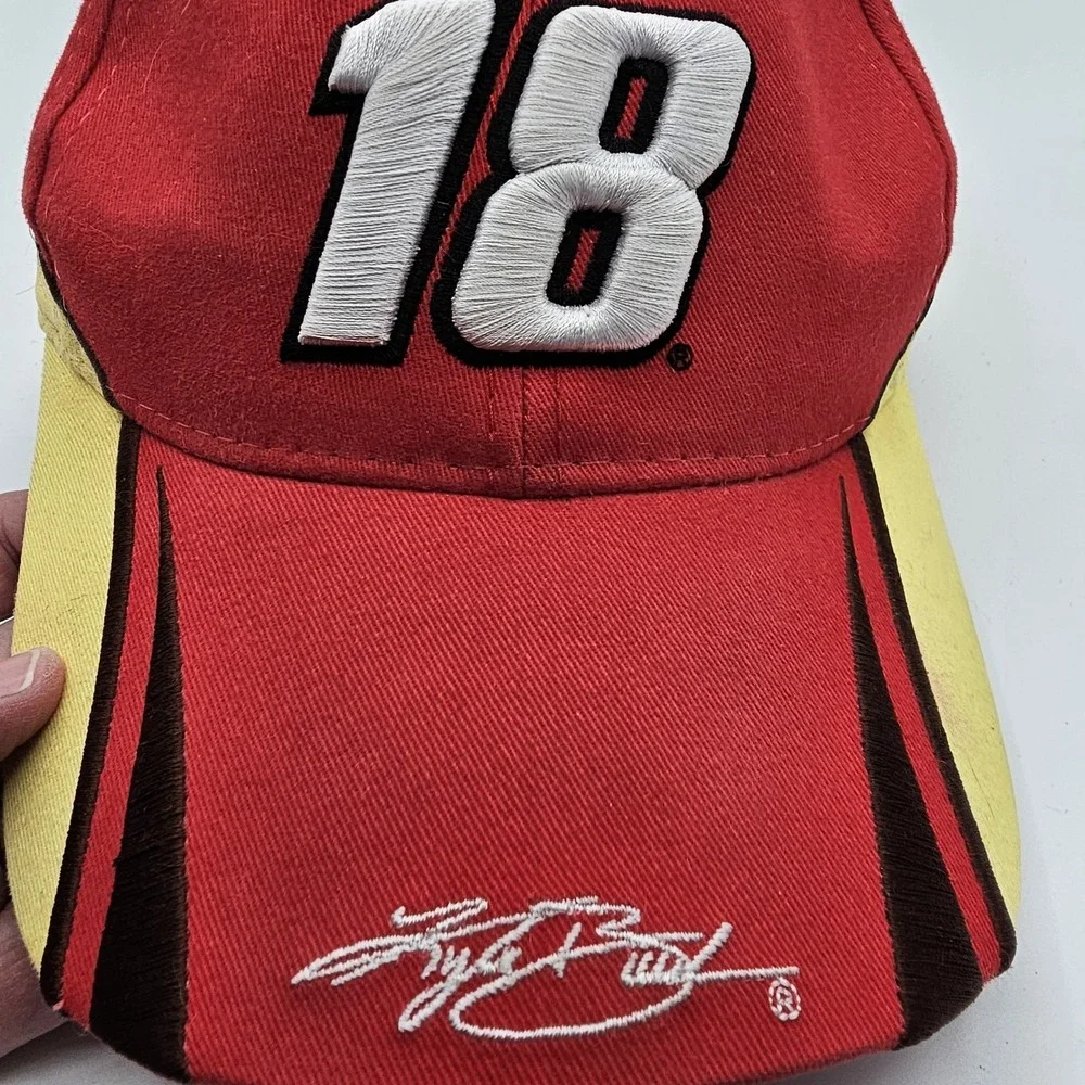 Winner's Circle Kyle Busch #18 NASCAR M&M's Racing Adjustable Hat Cap Red OSFA